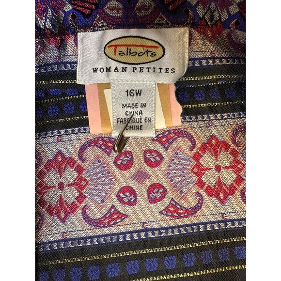 Talbots Woman Petites 16W Petites Silk Blend Kimono Style Jacket Blazer - Picture 3 of 14